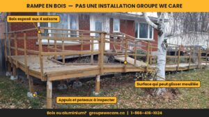 RAMPE D'ACCÈS HANDICAPÉ EN BOIS : PRIX ET DANGERS